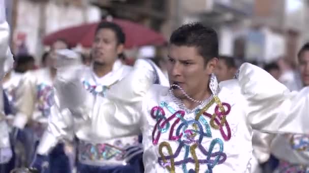 Sucre Chuquisaca Bolívia Setembro 2013 Grupo Dança Boliviano Típico Folclórico — Vídeo de Stock