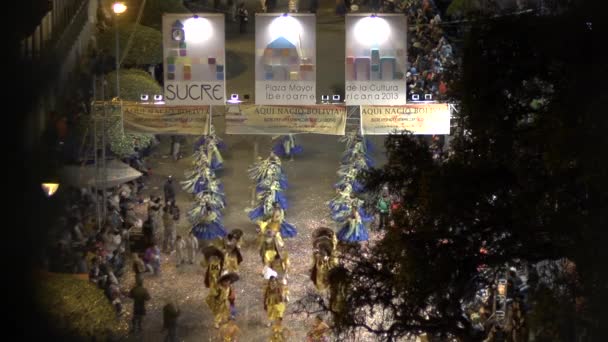 Sucre Chuquisaca Bolívia Setembro 2013 Grupo Dança Boliviano Típico Folclórico — Vídeo de Stock