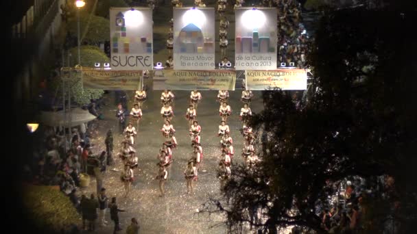 Sucre Chuquisaca Bolivie Septembre 2013 Groupe Danse Bolivienne Typique Folklorique — Video