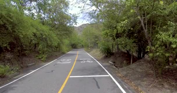 Santa Antioquia Colômbia Janeiro 2020 Estrada Asfalto Meio Uma Floresta — Vídeo de Stock