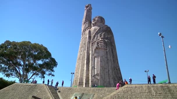 Janitzio Michoacn Mexico January 2011 Gigantic Monument Jos Mara Morelos — Stock Video