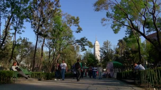 Morelia Michoacn México Janeiro 2011 Monte Pessoas Andando Pela Praça — Vídeo de Stock