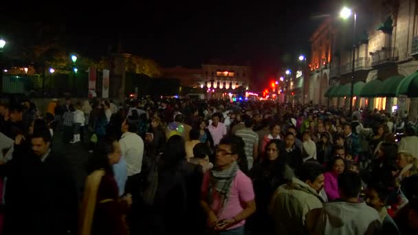 Morelia Michoacn Mexique Janvier 2011 Beaucoup Gens Marchent Dans Rue — Video