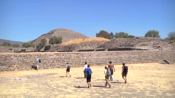 Michoacn Ocampo Mexico November 2011 Teotihuacan Mexican Archaeological Complex Pyramid — Stock Video