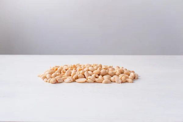 Raw Peanuts White Table Medellin Antioquia Colombia — стокове фото