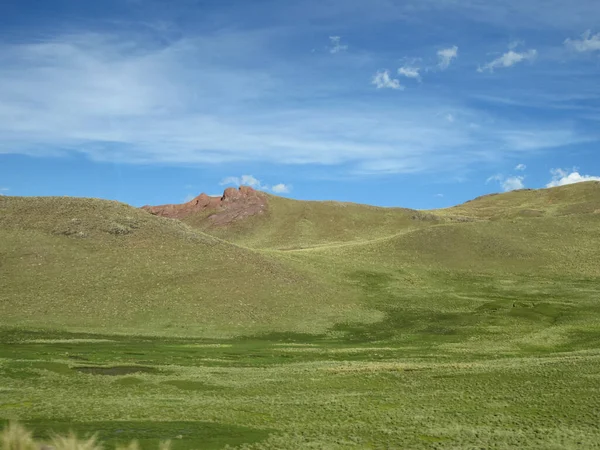 Green Hills Blízkosti Pampy Arequipa Peru — Stock fotografie