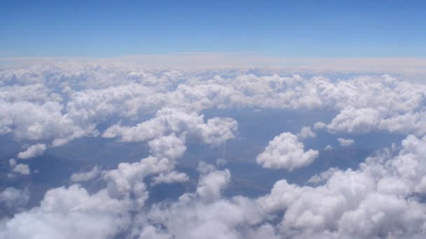 Superbe Ciel Bleu Nuageux Haut Dans Atomosphère — Video