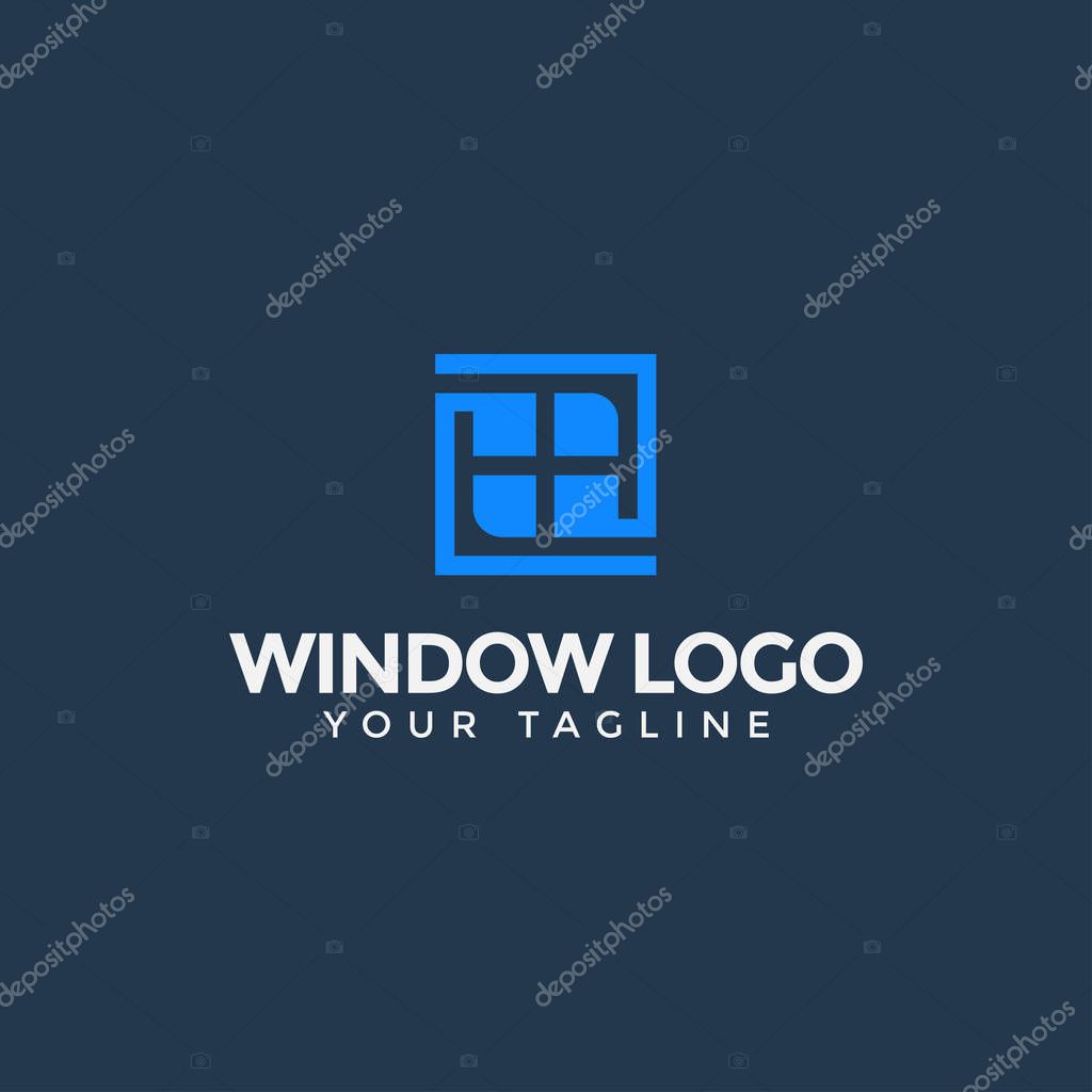 Illustration of Window Logo Design Template For Your Company