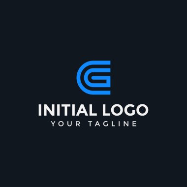 Harf Gc veya Cg Logo Tasarım Şablonu Paraftı
