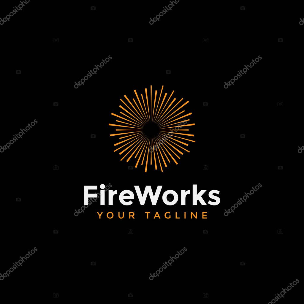 Abstract Fireworks Logo Design Template