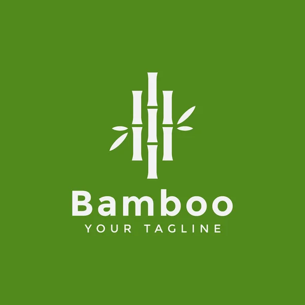 Grön Bambu logo design mall — Stock vektor