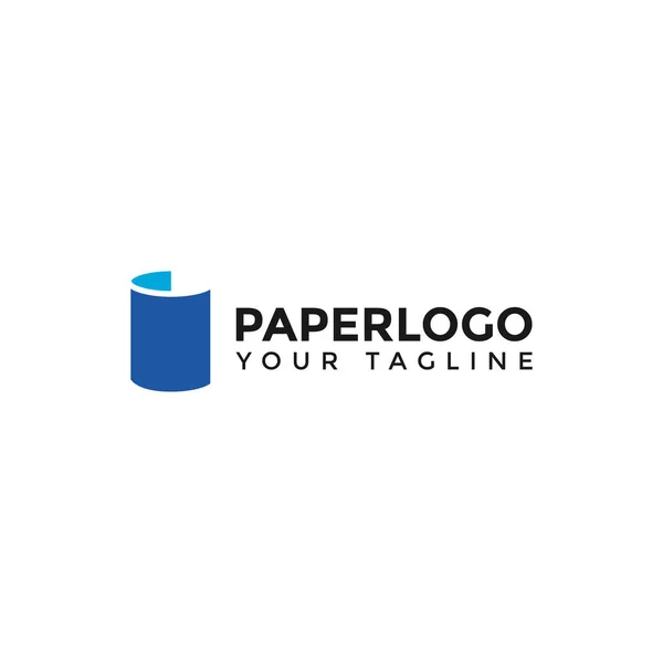 Kağıt Defteri Hesap Logosu Tasarım Şablonu — Stok Vektör