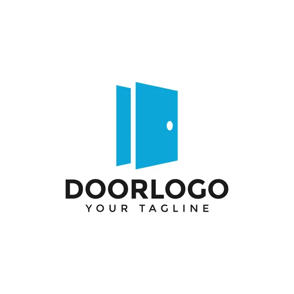 Simple Door Logo Design Template — Stock Vector