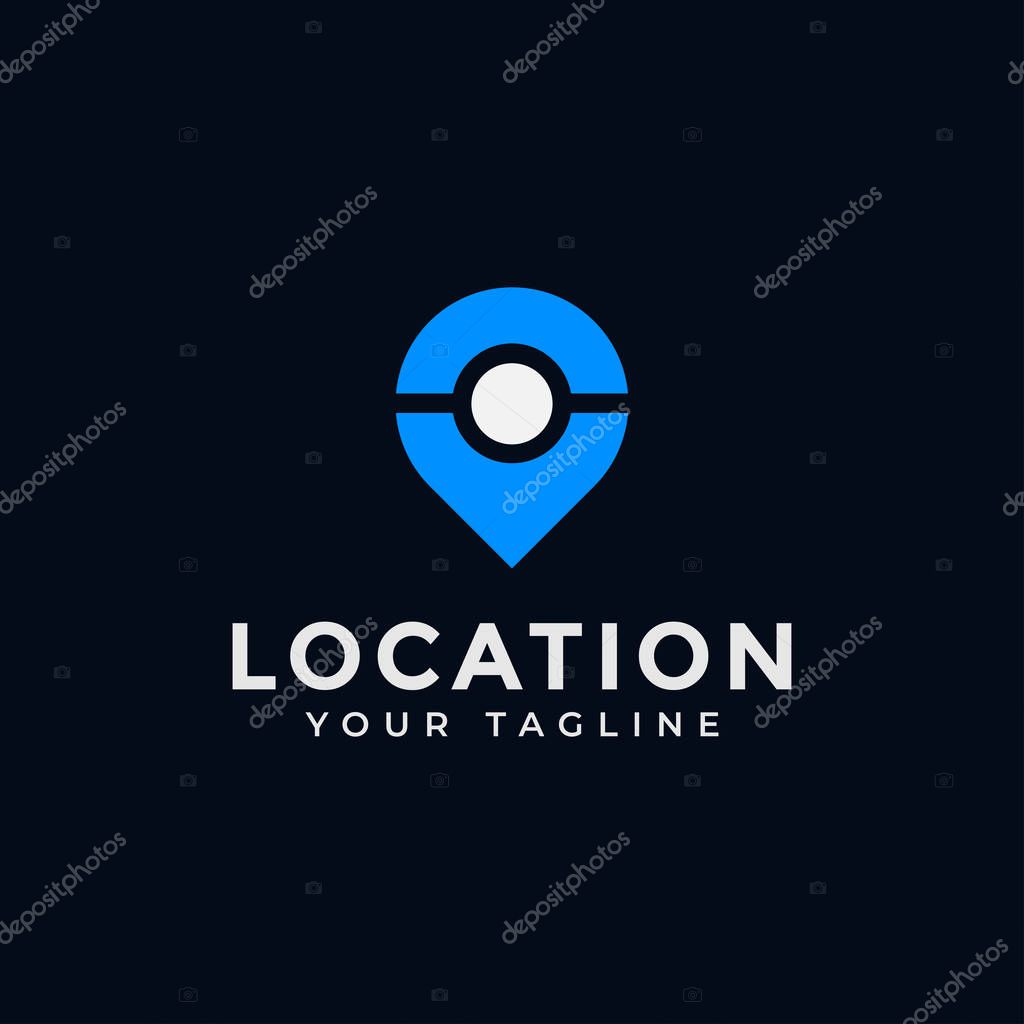 Location, Point, GPS, Position, Map Navigation, Place Logo Design