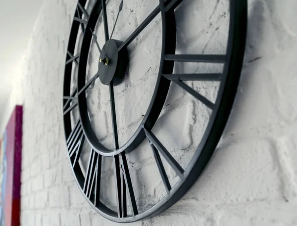 Relógio Vintage Com Numeração Romana Parede Relógio Face Dialrústico Parede — Fotografia de Stock