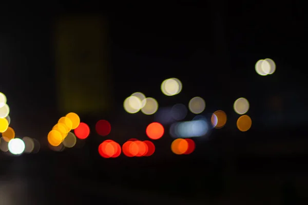 Ciudad abstracta Luces naranja, rojo y amarillo — Foto de Stock