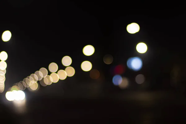 Bokeh de luzes de estrada na cidade — Fotografia de Stock