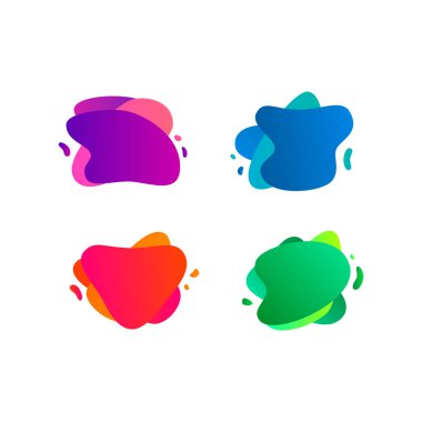 Soyut grafik öğeleri kümesi. Vektör çizimi.