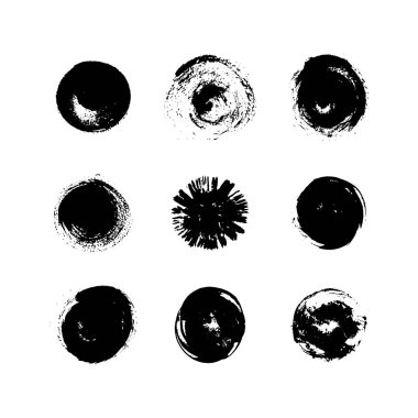 Vektör çizimi. Yuvarlak boya lekeleri..