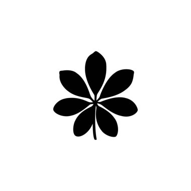 Vektör çizimi. Beyaz arkaplanda tropikal yaprak.