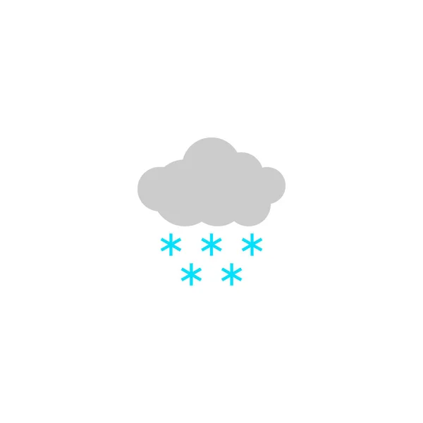Ikona pogody, silny śnieg. Ilustracja izolowana wektora. — Wektor stockowy
