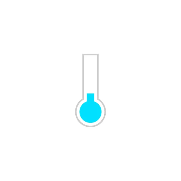 Ícone do termómetro de temperatura negativa. Ilustração isolada do vetor — Vetor de Stock