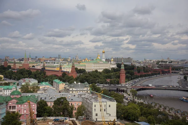 Widok Kreml Rzekę Moskwę Moskwa Rosja — Zdjęcie stockowe
