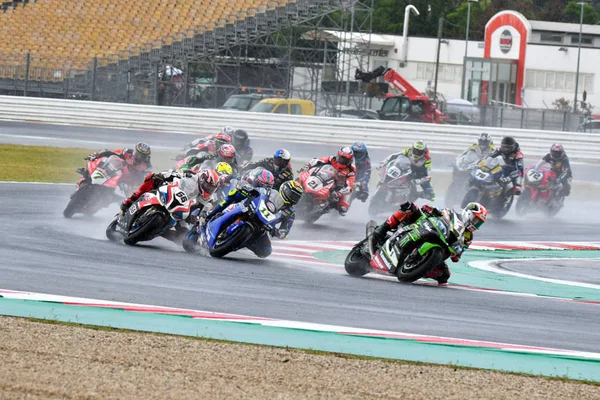 Wereld Superbike-SBK PATA Riviera van Rimini Round7 World SBK-Race1 — Stockfoto