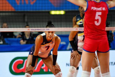 Voleybol Niyetli Uluslar Ligi Kadınları - Sırbistan Dominik Cumhuriyeti 'ne Karşı 
