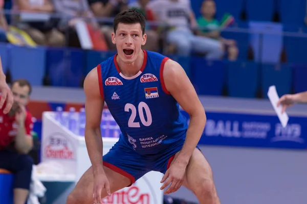 Voleibol Intencionales Naciones Liga Hombres - Polonia vs Serbia — Foto de Stock