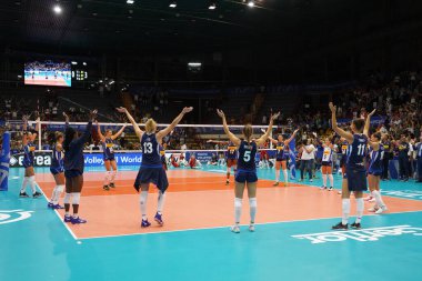 İtalyan Voleybol Milli Takımı Tokyo Olimpiyat Oyunları için Kadın Seçmeleri - Belçika İtalya 'ya Karşı