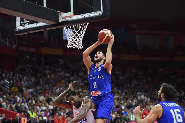 İtalya Basketbol Milli Takımı Çin Basketbol Dünya Kupası 2019 - Porto Riko İtalya 'ya Karşı — Stok fotoğraf