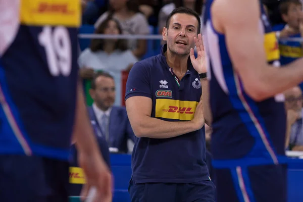 Equipo Nacional de Voleibol Italiano Liga de Naciones Hombres 2019 - Italia vs Polonia — Foto de Stock