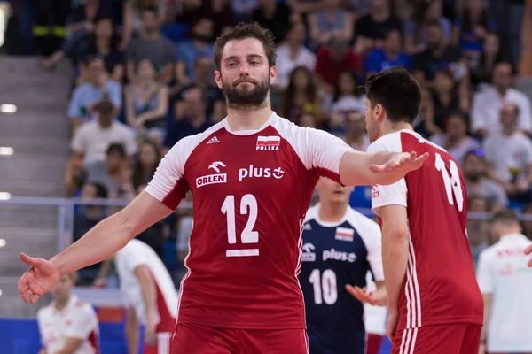 Equipo Nacional de Voleibol Italiano Liga de Naciones Hombres 2019 - Italia vs Polonia — Foto de Stock