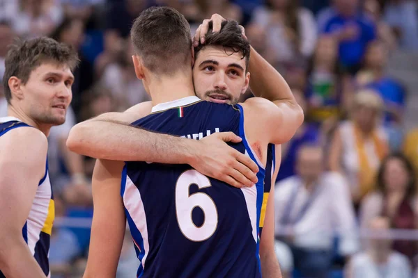 Equipo Nacional de Voleibol Italiano Liga de Naciones Hombres 2019 - Italia vs Polonia — Foto de Stock