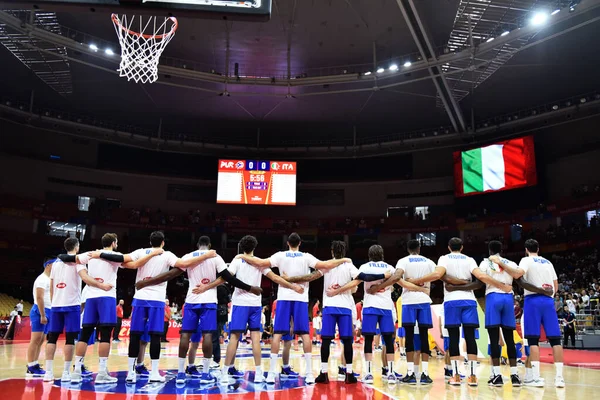 Italia Selección Nacional de Baloncesto Copa Mundial de Baloncesto de China 2019 Porto Rico vs Italia — Foto de Stock