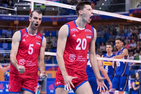 Selección de Voleibol Italiano Liga de Naciones Hombres 2019 - Italia vs Serbia — Foto de Stock