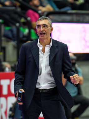Voleybol İtalyan Serie A1 Kadınlar Şampiyonası Imoco Volley Conegliano Saugella Takımı Monza 'ya karşı