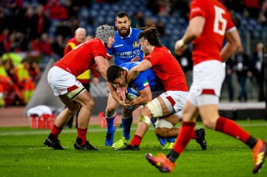 İtalyan Rugby Milli Takımı Guinness Altı Uluslu Rugby 2019 - İtalya Galler 'e Karşı