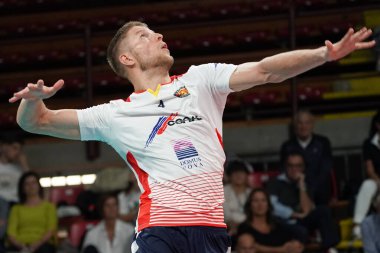 Voleybol Test Maçı İtalyan Voleybol Maçı Sör Conad Perugia, Consar Ravenna 'ya karşı.