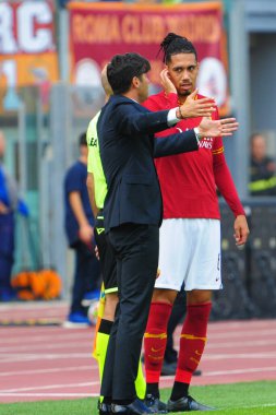 İtalyan Futbol Serisi A Erkekler Şampiyonası Romanlar Çagliari 'ye Karşı