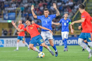 İtalyan Futbol Takımı Avrupa 21 Ocak 2019 - Turnuva Aşaması - İtalya İspanya 'ya Karşı 