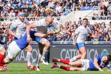 İtalyan Rugby Milli Takımı Guinness Altı Uluslu Rugby 2019 - İtalya Fransa 'ya Karşı