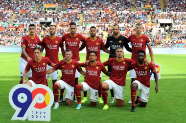 İtalyan Futbol Serisi A Erkekler Şampiyonası Romanlar Çagliari 'ye Karşı