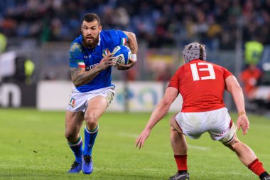 Italian Rugby National Team Guinness Six Nations Rugby 2019 - Italy vs Galles clipart