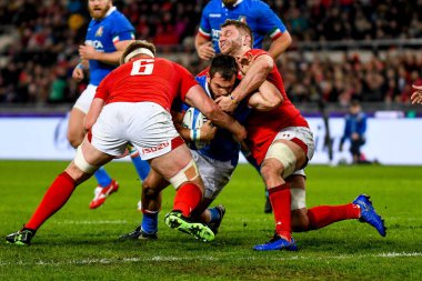 İtalyan Rugby Milli Takımı Guinness Altı Uluslu Rugby 2019 - İtalya Galler 'e Karşı
