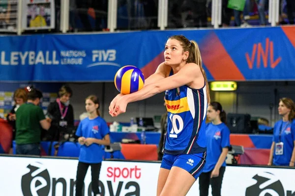 İtalyan Voleybol Ulusal Takım Milletler Ligi Kadınlar 2019 - ABD İtalya 'ya Karşı — Stok fotoğraf