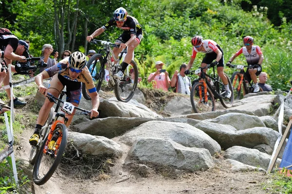 Mtb - Mountain Bike Cross-Country World Cup - Val di Sole Uci Mtb - Άνδρες — Φωτογραφία Αρχείου