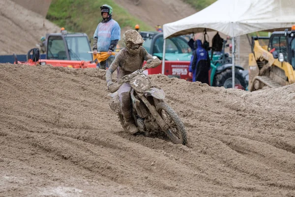 Motokros Fim Motocross Dünya Şampiyonası. Lombardia 'nın Mxgp' si. Mxgp Yarışı. — Stok fotoğraf