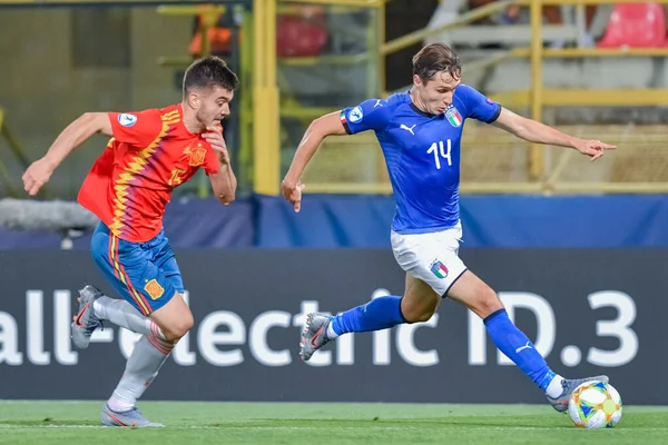 Equipo de Fútbol Italiano Europeo Sub 21 2019 - Fase Torneo - Italia vs España — Foto de Stock